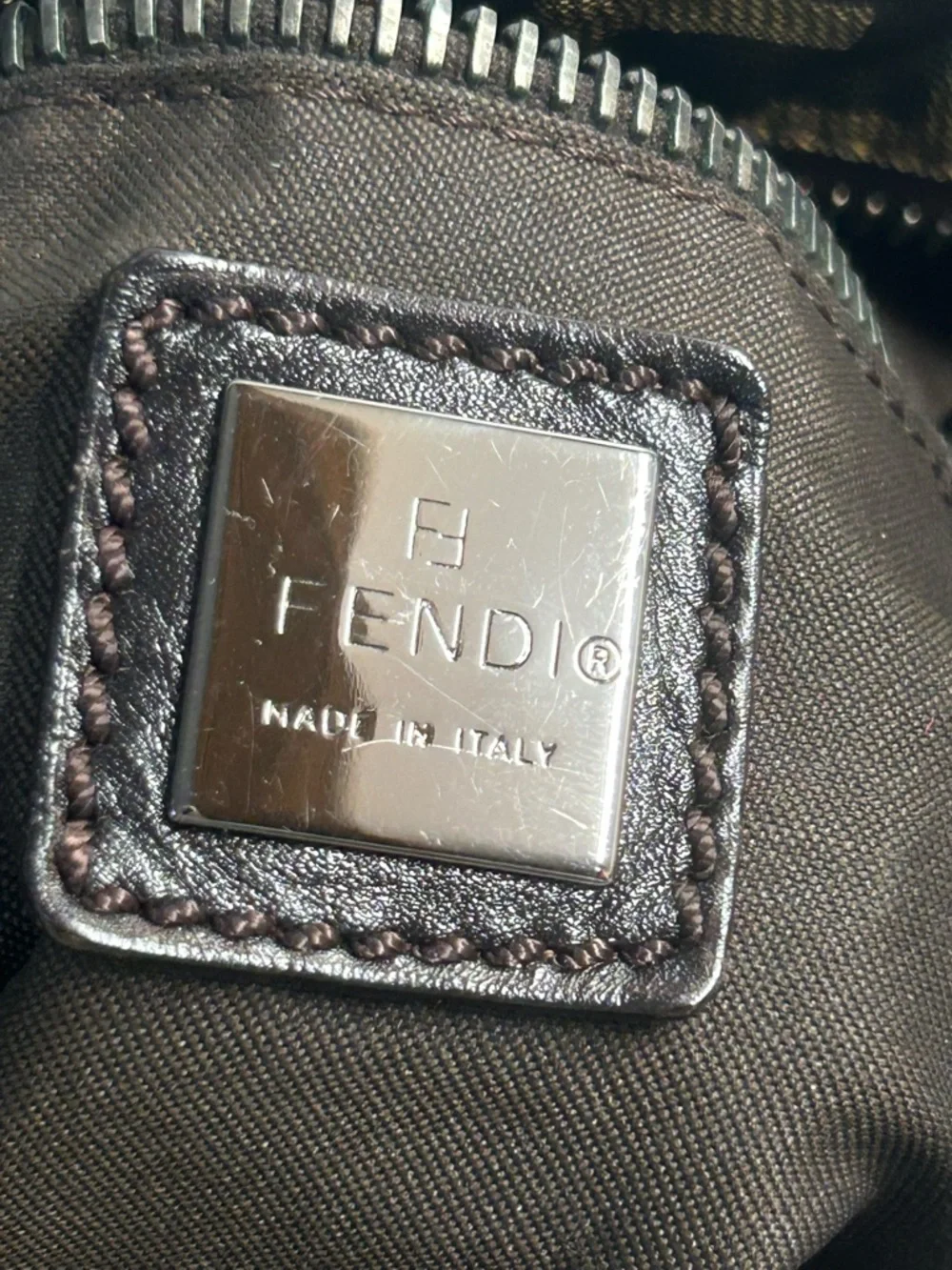 Fendi Brown FF Logo Messenger Bag - Picture 7 of 14